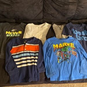 Long Sleeve Kids Tee with Superhero Graphics and sweaters